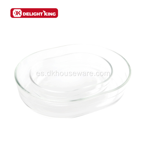 Plato para hornear de vidrio de borosilicato de diseño francés